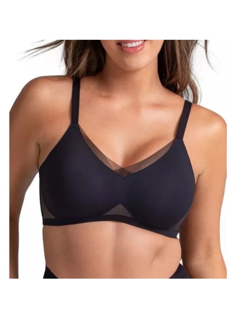 HONEYLOVE Black crossover Bra. 40 C/D 1X
